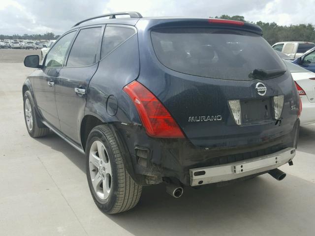 JN8AZ08T13W116340 - 2003 NISSAN MURANO SL BLUE photo 3