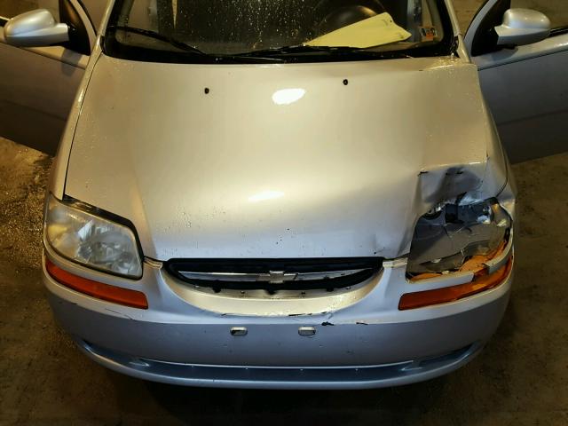 KL1TD66616B593209 - 2006 CHEVROLET AVEO BASE SILVER photo 7