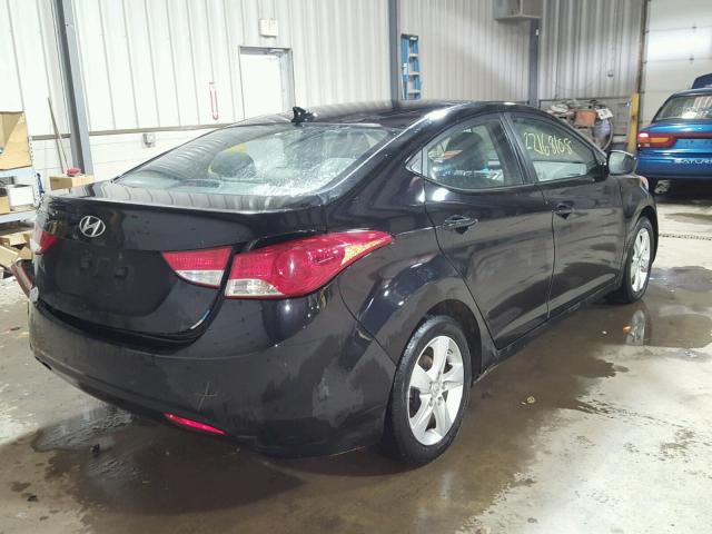 KMHDH4AE7BU081100 - 2011 HYUNDAI ELANTRA GL BLACK photo 4