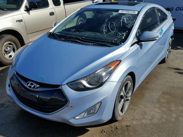 KMHDH6AE0DU008441 - 2013 HYUNDAI ELANTRA CO BLUE photo 2