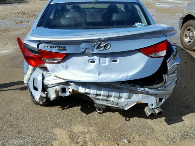 KMHDH6AE0DU008441 - 2013 HYUNDAI ELANTRA CO BLUE photo 9