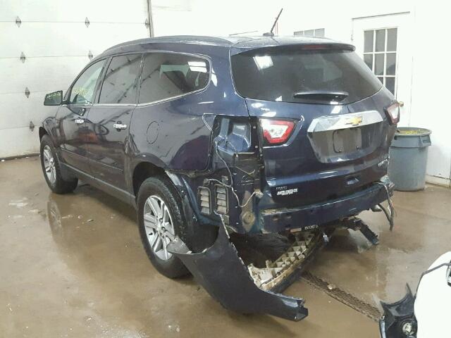 1GNKVHKD1FJ352068 - 2015 CHEVROLET TRAVERSE L BLUE photo 3