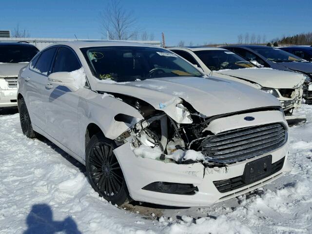 3FA6P0T97ER144612 - 2014 FORD FUSION SE WHITE photo 1