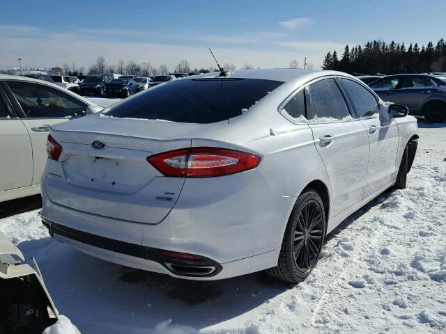 3FA6P0T97ER144612 - 2014 FORD FUSION SE WHITE photo 4