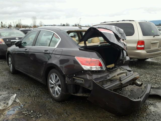 1HGCP2F80BA026971 - 2011 HONDA ACCORD EXL BROWN photo 3