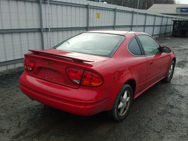 1G3NL12E71C153289 - 2001 OLDSMOBILE ALERO GL RED photo 4