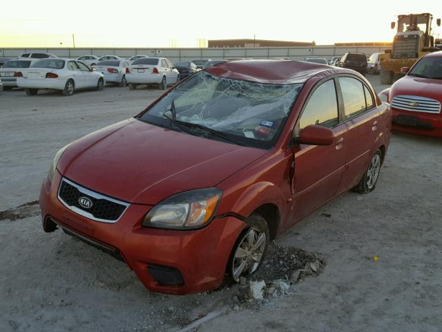 KNADH4A33B6856495 - 2011 KIA RIO BASE RED photo 2