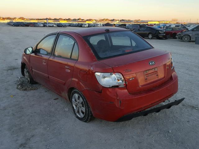 KNADH4A33B6856495 - 2011 KIA RIO BASE RED photo 3