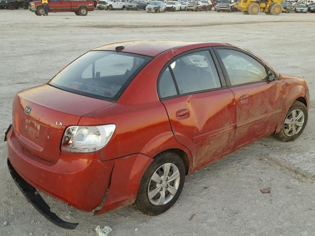 KNADH4A33B6856495 - 2011 KIA RIO BASE RED photo 4