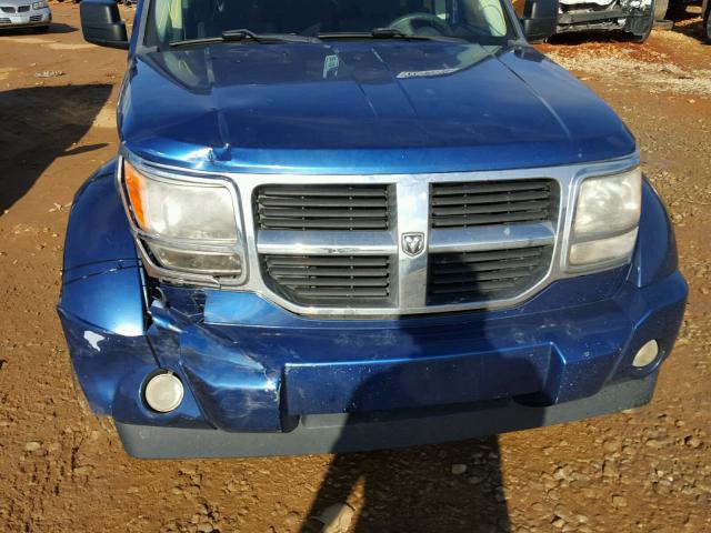 1D8GT28K39W538257 - 2009 DODGE NITRO SE BLUE photo 9