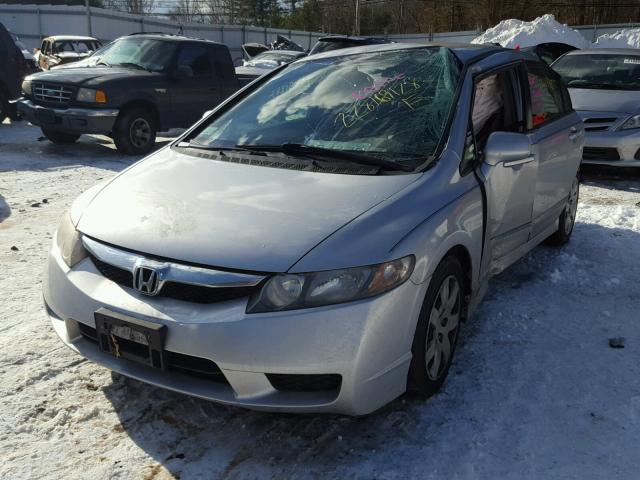 2HGFA1F56BH300772 - 2011 HONDA CIVIC LX GRAY photo 2