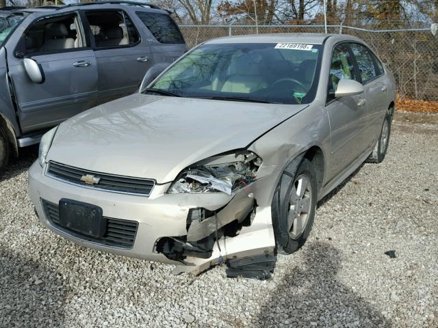 2G1WB5EK0A1139720 - 2010 CHEVROLET IMPALA LT GOLD photo 2