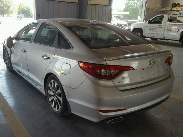 5NPE34AF5FH090684 - 2015 HYUNDAI SONATA SPO SILVER photo 3