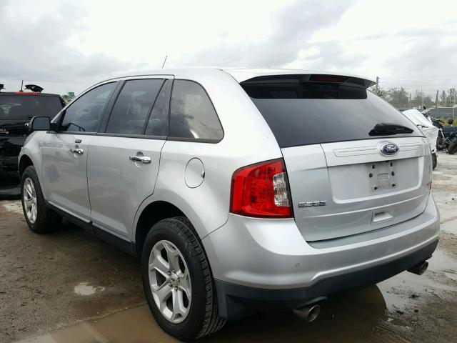 2FMDK3JC5BBB53539 - 2011 FORD EDGE SEL SILVER photo 3