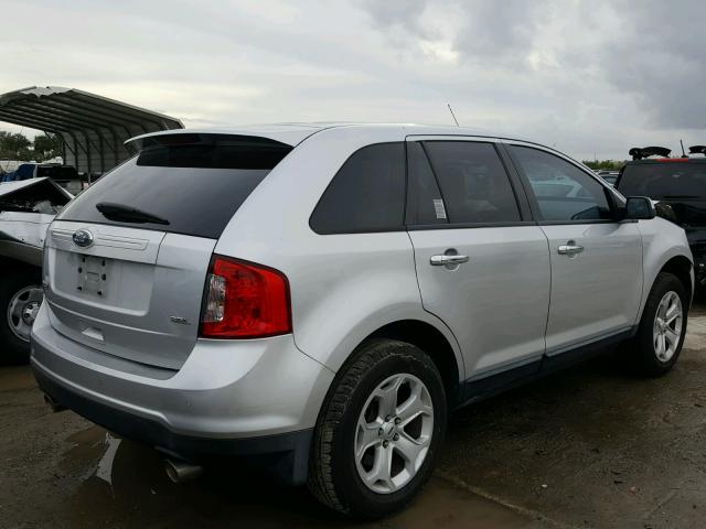 2FMDK3JC5BBB53539 - 2011 FORD EDGE SEL SILVER photo 4