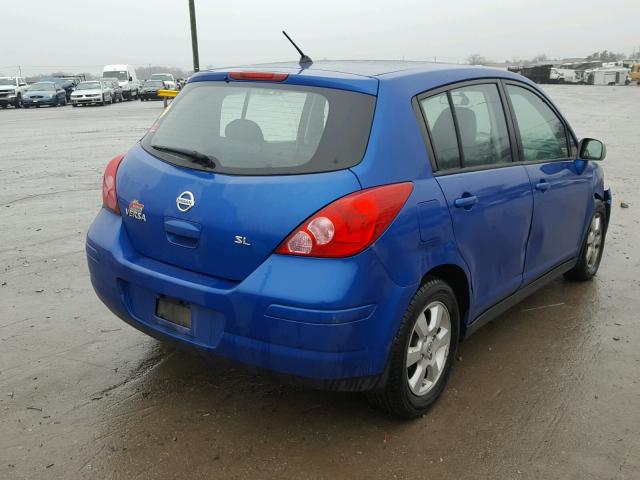 3N1BC13E37L423698 - 2007 NISSAN VERSA S BLUE photo 4