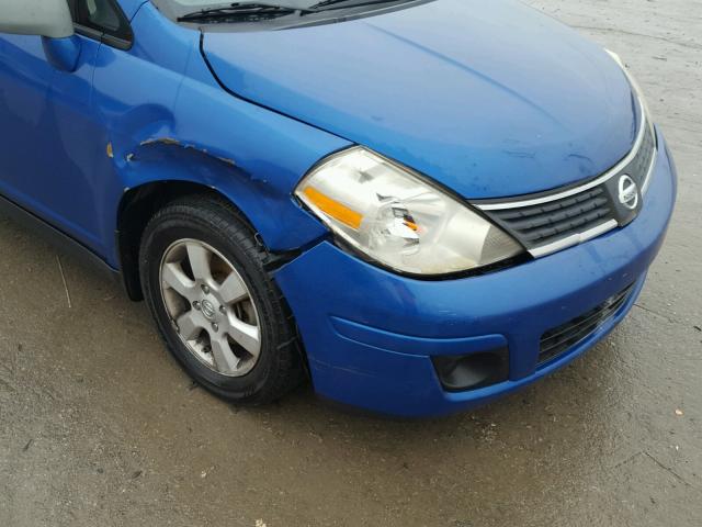 3N1BC13E37L423698 - 2007 NISSAN VERSA S BLUE photo 9