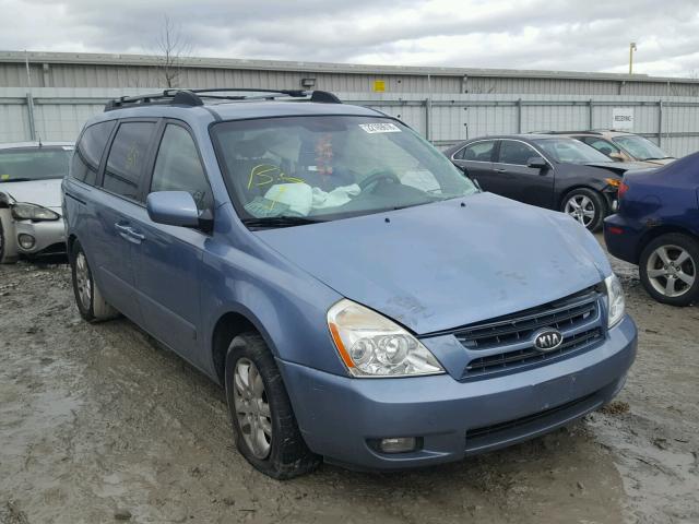 KNDMB233086242616 - 2008 KIA SEDONA EX BLUE photo 1