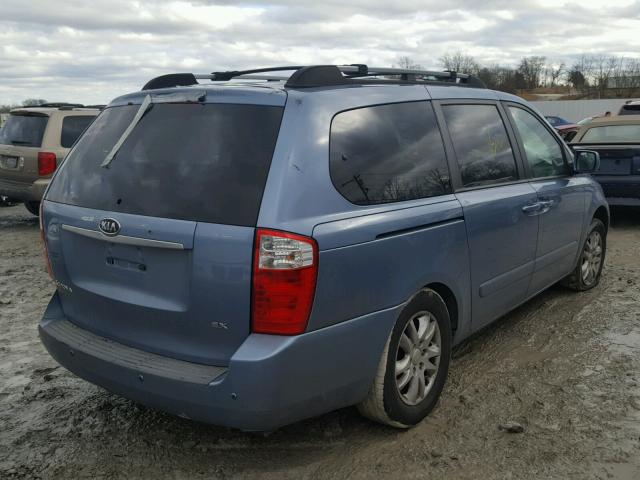 KNDMB233086242616 - 2008 KIA SEDONA EX BLUE photo 4