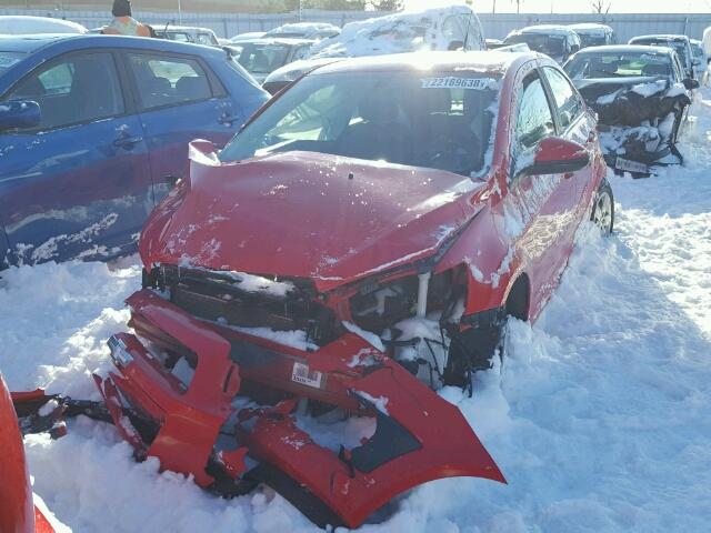 1G1JC5EHXE4132800 - 2014 CHEVROLET SONIC LT RED photo 2