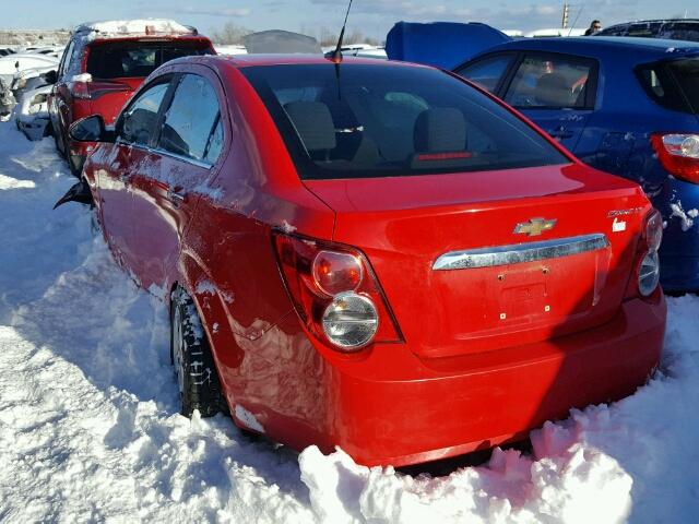 1G1JC5EHXE4132800 - 2014 CHEVROLET SONIC LT RED photo 3