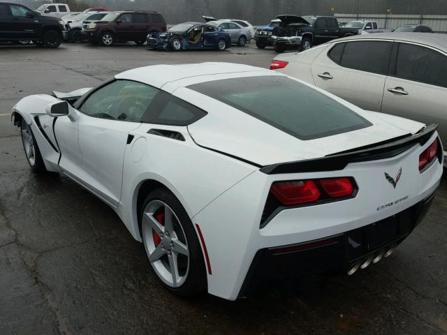 1G1YD2D76E5123105 - 2014 CHEVROLET CORVETTE S WHITE photo 3