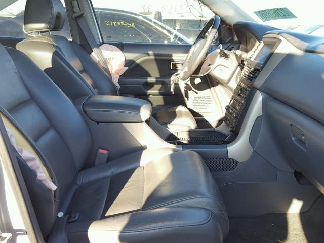 5FNYF18737B004225 - 2007 HONDA PILOT EXL SILVER photo 5