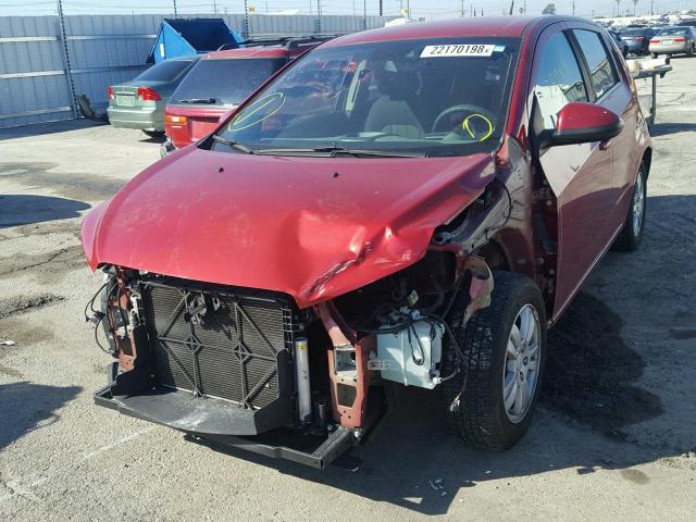 1G1JC6SH2C4151784 - 2012 CHEVROLET SONIC LT RED photo 2