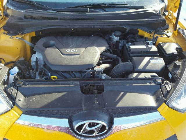 KMHTC6AD4GU275541 - 2016 HYUNDAI VELOSTER B YELLOW photo 7