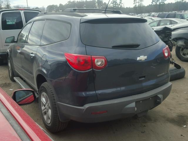 1GNKRFED2CJ185252 - 2012 CHEVROLET TRAVERSE L BLUE photo 3