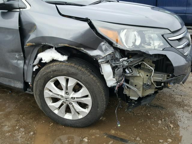 2HKRM4H55CH616769 - 2012 HONDA CR-V EX GRAY photo 9