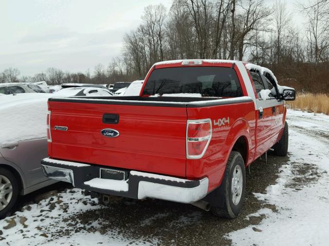 1FTFW1ET5BKD31777 - 2011 FORD F150 SUPER RED photo 4