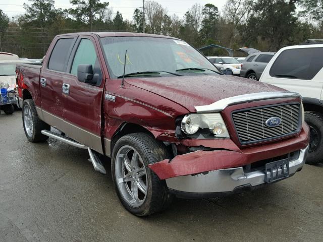 1FTPW12525KC99353 - 2005 FORD F150 SUPER MAROON photo 1