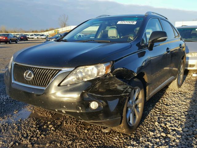 2T2ZK1BA0AC011905 - 2010 LEXUS RX 350 BLACK photo 2