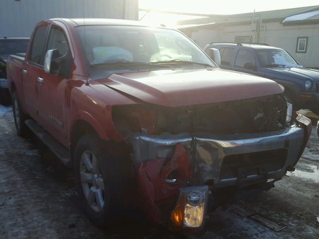 1N6BA07CX8N301859 - 2008 NISSAN TITAN XE RED photo 1