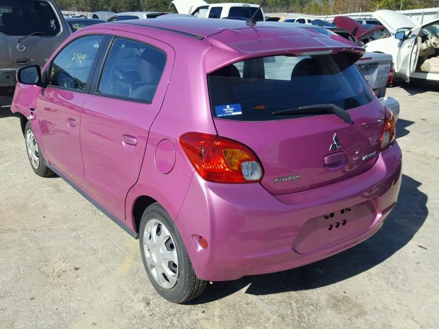 ML32A3HJ7FH041002 - 2015 MITSUBISHI MIRAGE DE PINK photo 3