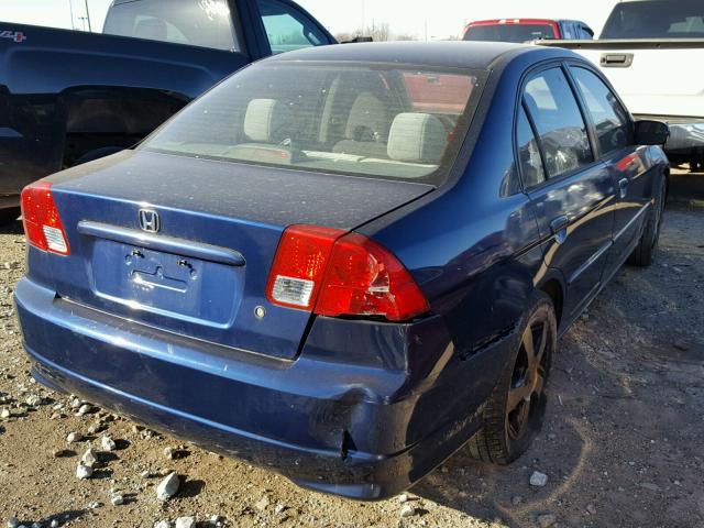 1HGES25705L014800 - 2005 HONDA CIVIC EX BLUE photo 4