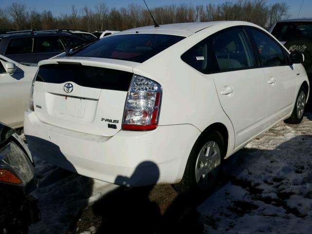 JTDKB20U197878011 - 2009 TOYOTA PRIUS WHITE photo 4