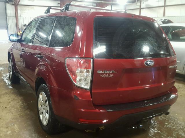 JF2SH61619H789539 - 2009 SUBARU FORESTER 2 BURGUNDY photo 3