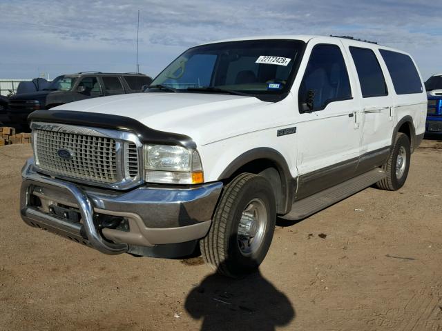 1FMNU42LX2EB65967 - 2002 FORD EXCURSION WHITE photo 2