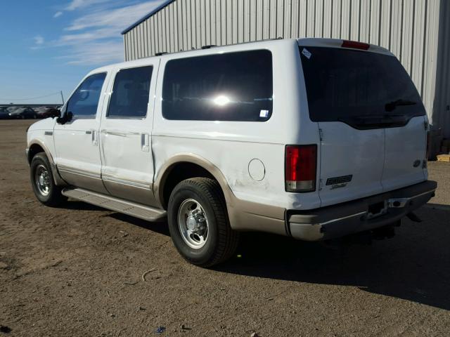 1FMNU42LX2EB65967 - 2002 FORD EXCURSION WHITE photo 3