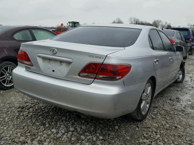 JTHBA30G555083910 - 2005 LEXUS ES 330 SILVER photo 4