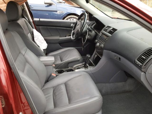 1HGCM56845A130992 - 2005 HONDA ACCORD EX RED photo 5