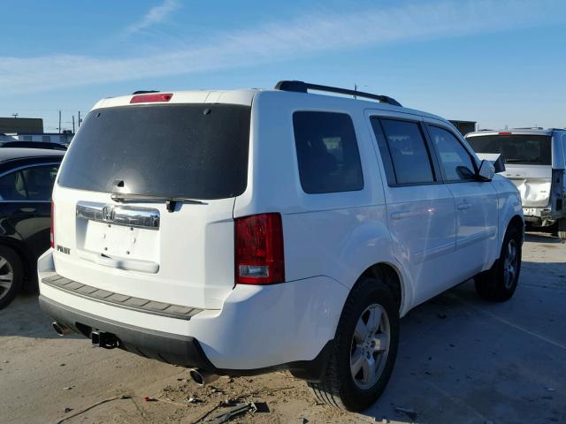 5FNYF3H40BB029593 - 2011 HONDA PILOT EX WHITE photo 4