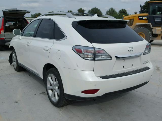 2T2ZK1BA9CC075086 - 2012 LEXUS RX 350 WHITE photo 3