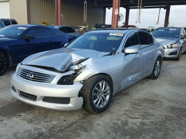 JNKBV61E88M217368 - 2008 INFINITI G35 SILVER photo 2