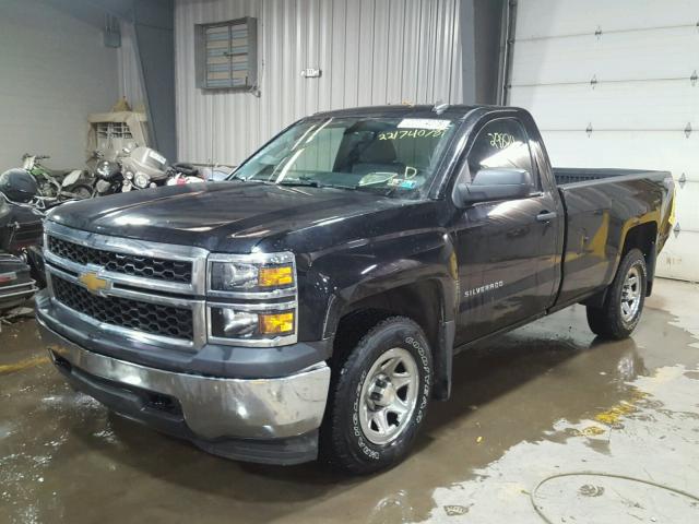 1GCNKPEC1EZ201615 - 2014 CHEVROLET SILVERADO BLACK photo 2