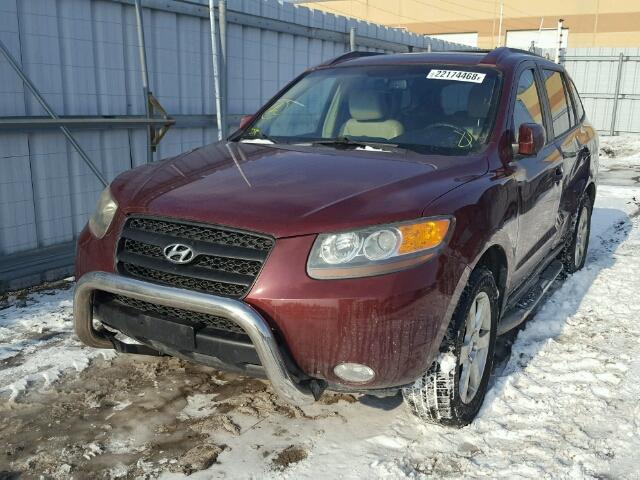 5NMSG13E27H102167 - 2007 HYUNDAI SANTA FE G MAROON photo 2