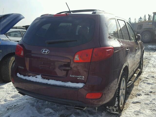 5NMSG13E27H102167 - 2007 HYUNDAI SANTA FE G MAROON photo 4