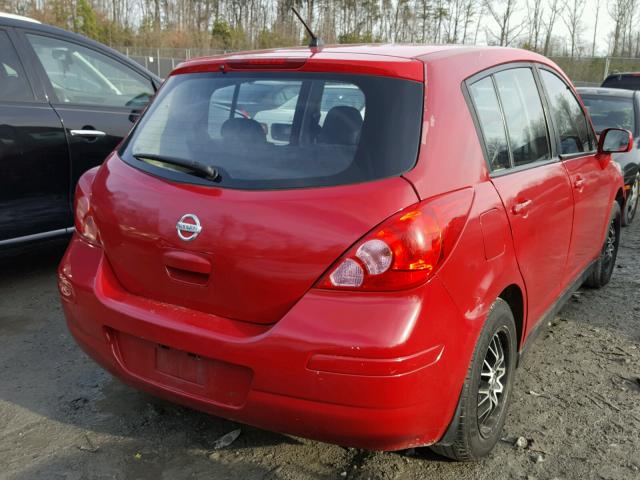 3N1BC13E29L499173 - 2009 NISSAN VERSA S RED photo 4